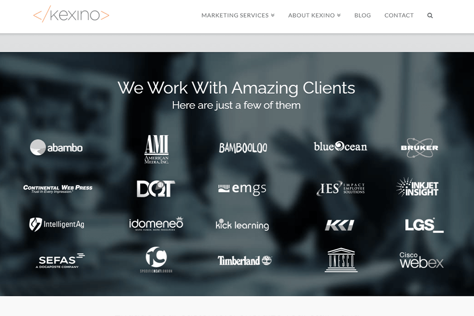 kexino small business marketing company review clients