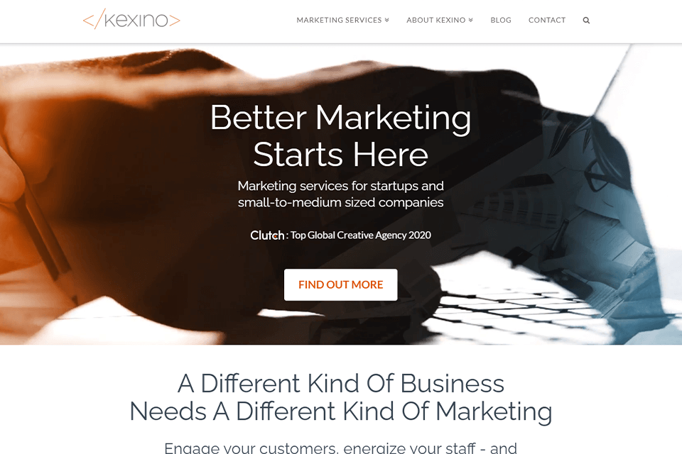 kexino small business marketing company review main website