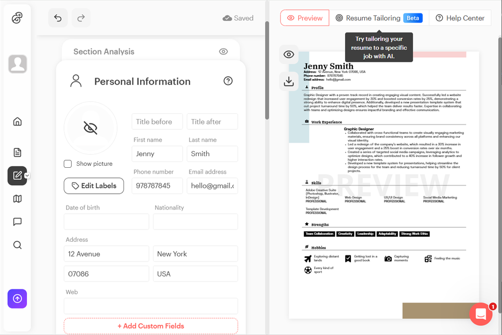 kickresume ai cover letter generator