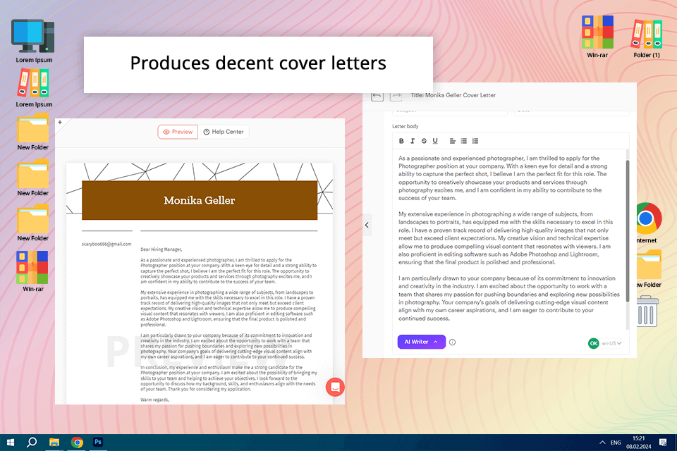 kickresume ai writer