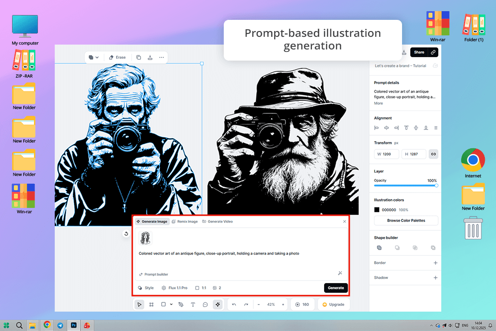 kittl illustration generation