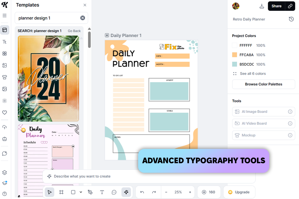 kittl planner maker