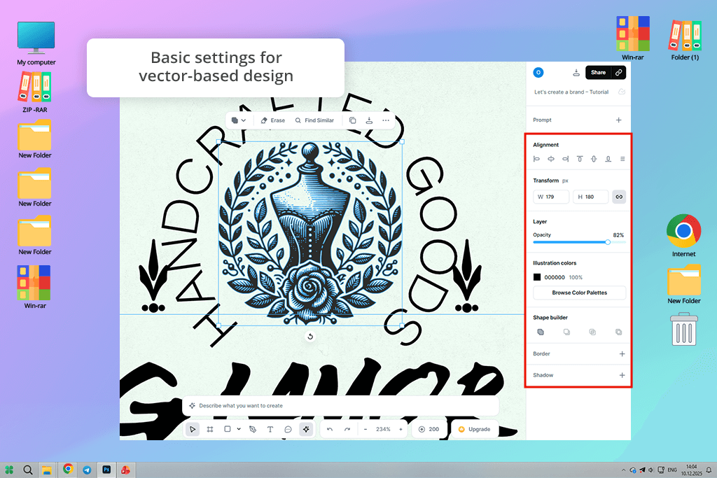 kittl vector settings