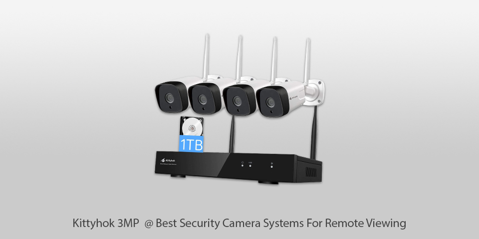 kittyhok 3mp  security camera system for remote viewing