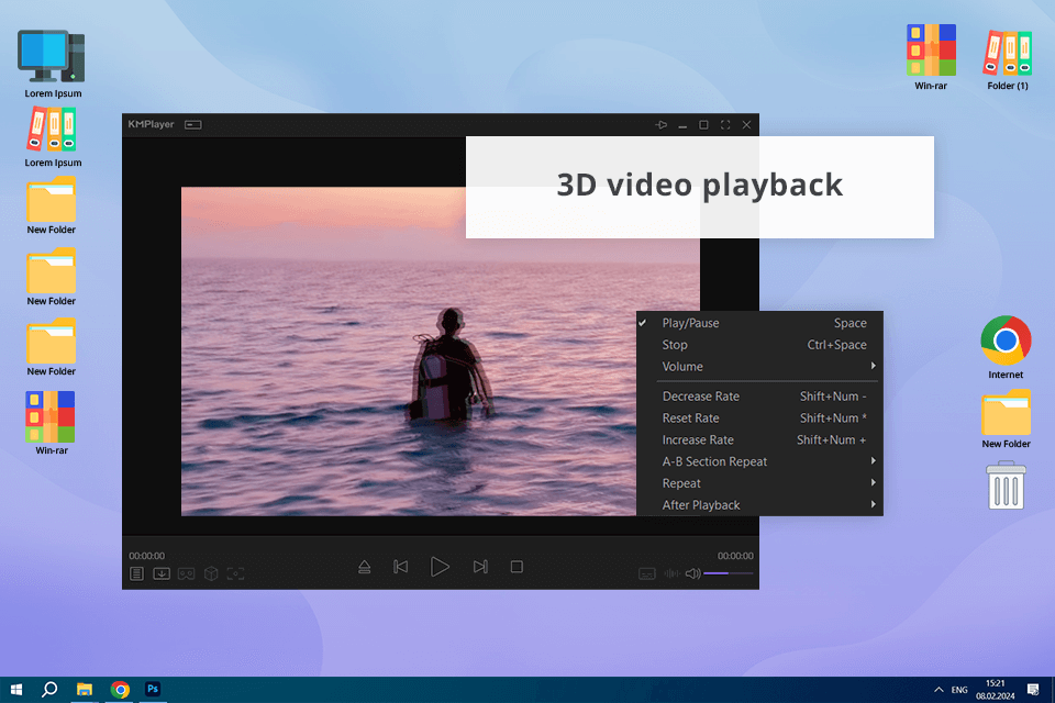 kmplayer slow motion video player