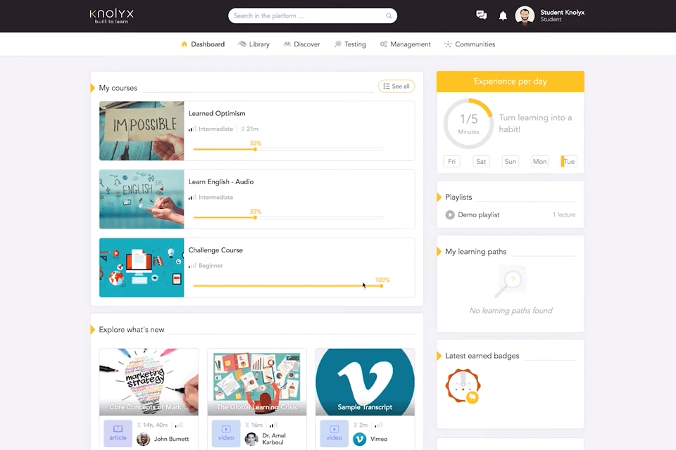 knolyx course content