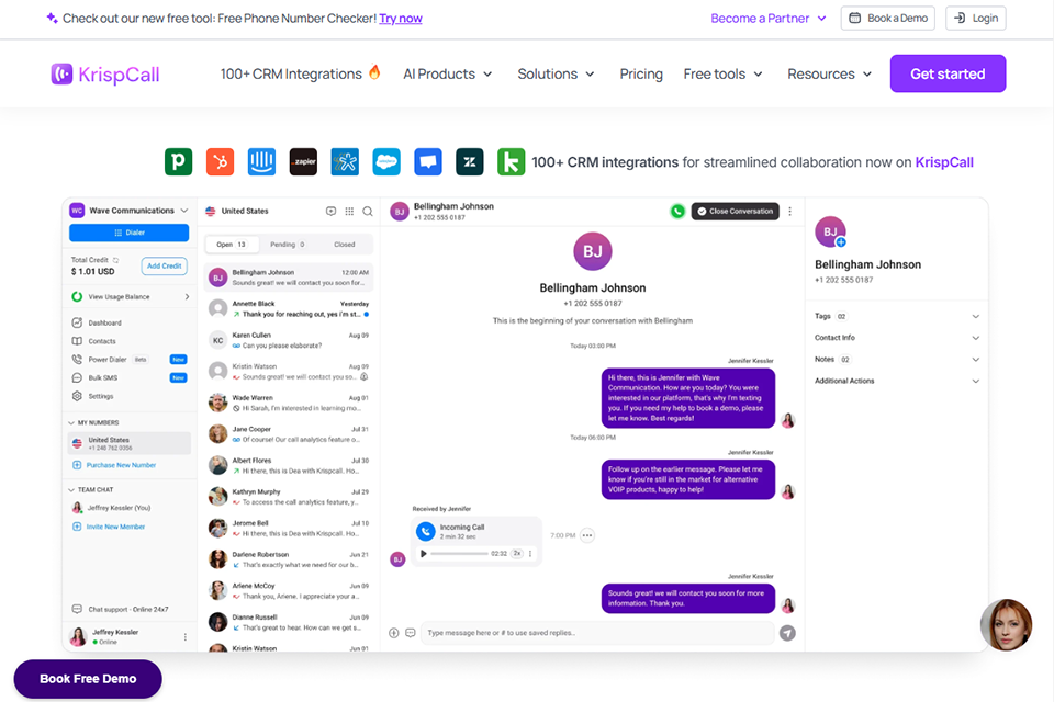 krispcall voip software