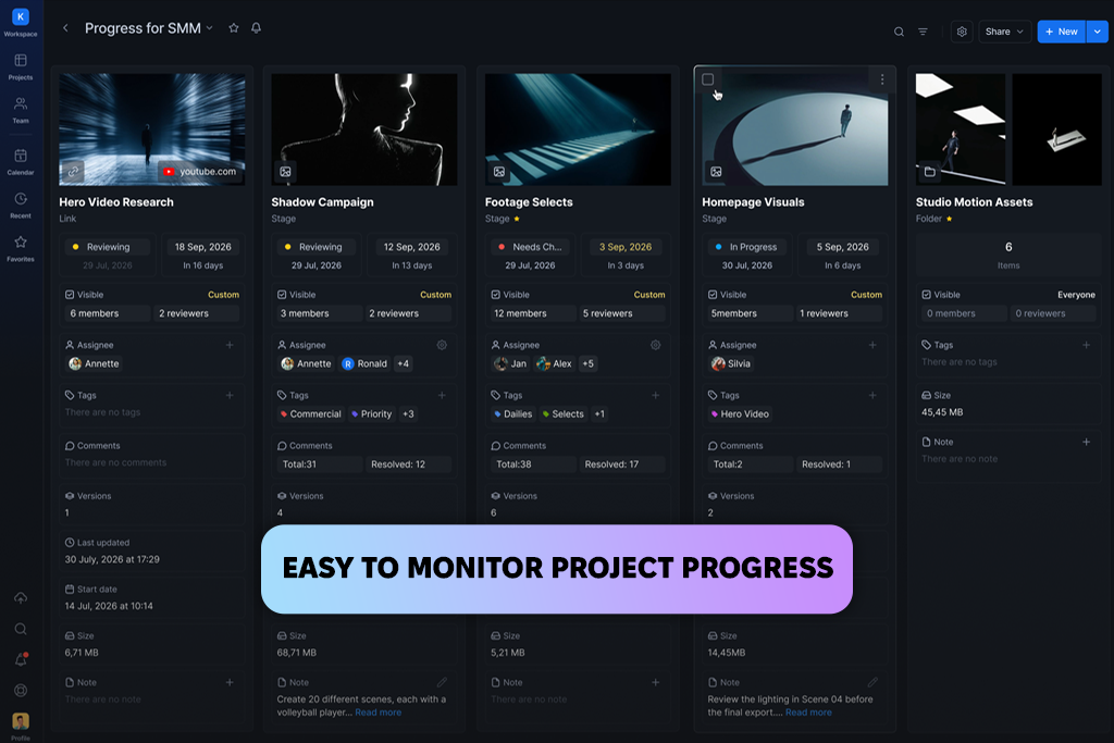 krock project progress interface