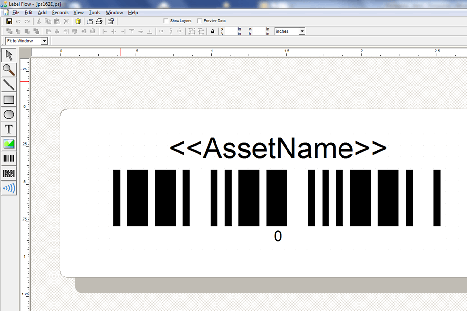 label flow barcoding software interface
