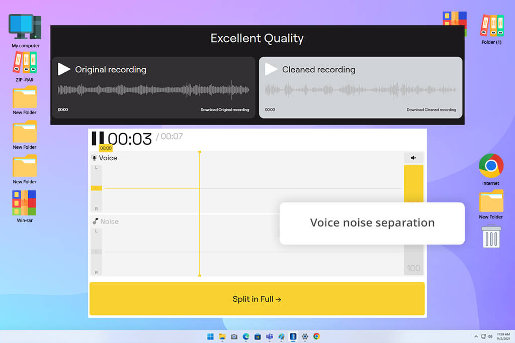 lalalai background noise remover