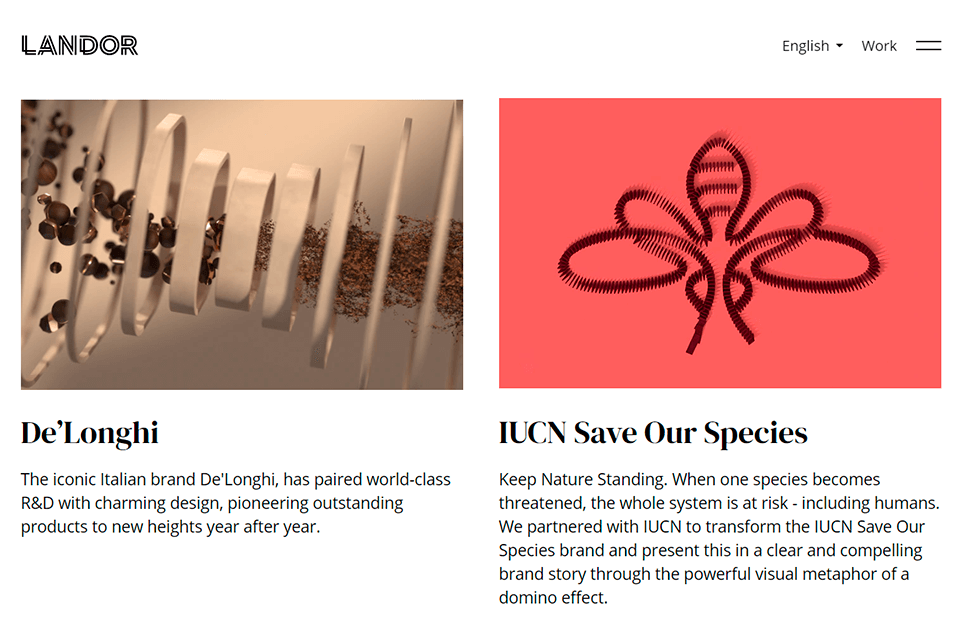 landor graphic design company interface