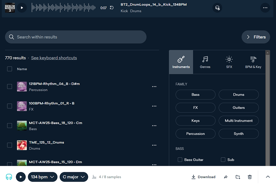 landr ai audio tool interface