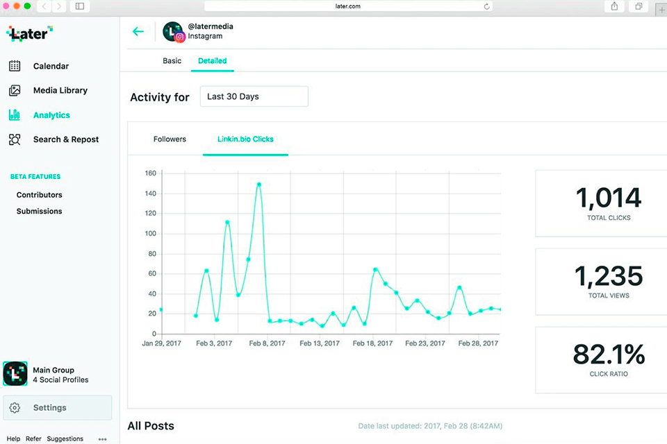لاحقًا أداة تسويق instagram لواجهة نمو سريع