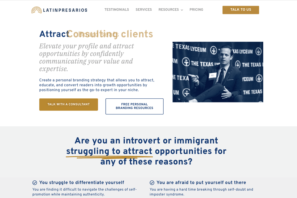 latinpresarios website