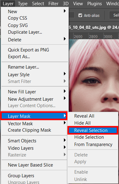 layer mask to match a color in photoshop