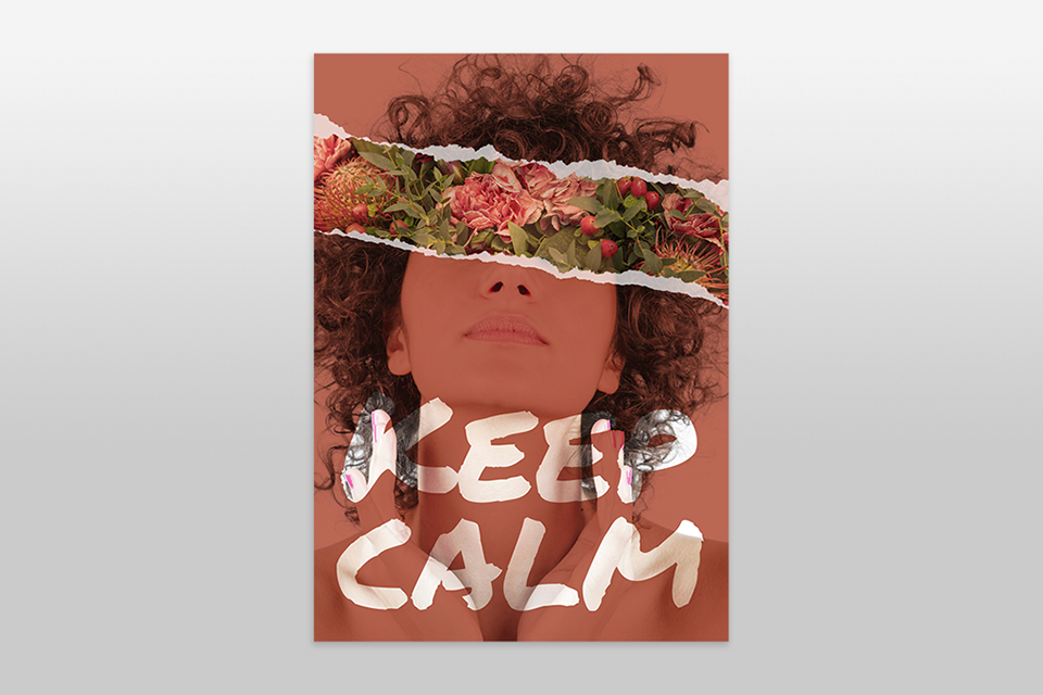 layered photography and type  poster ideas