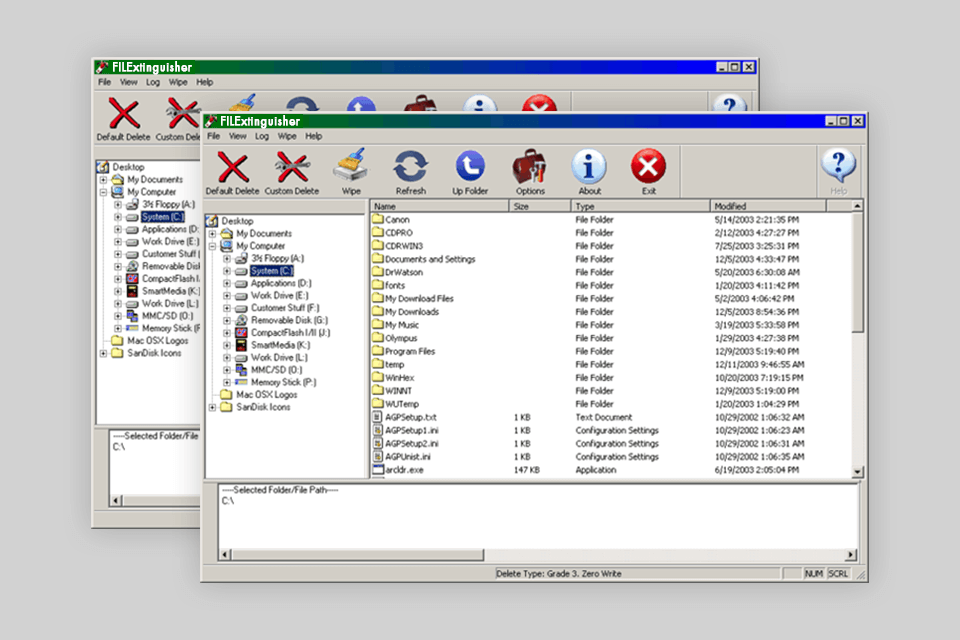 filextinguisher interface