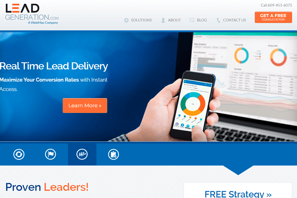 leadgeneration company interface