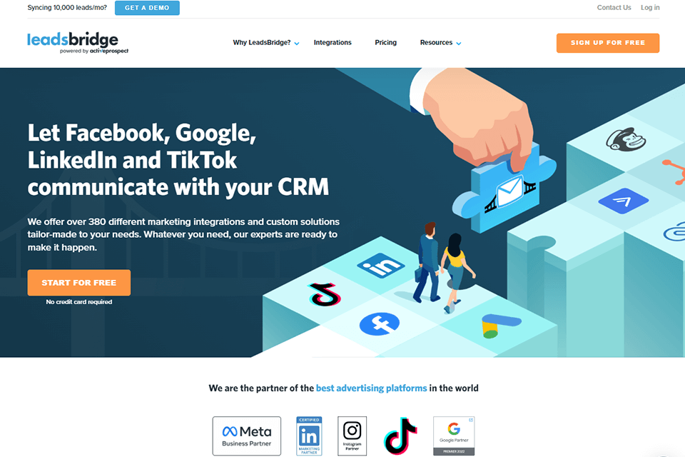leadsbridge platform interface