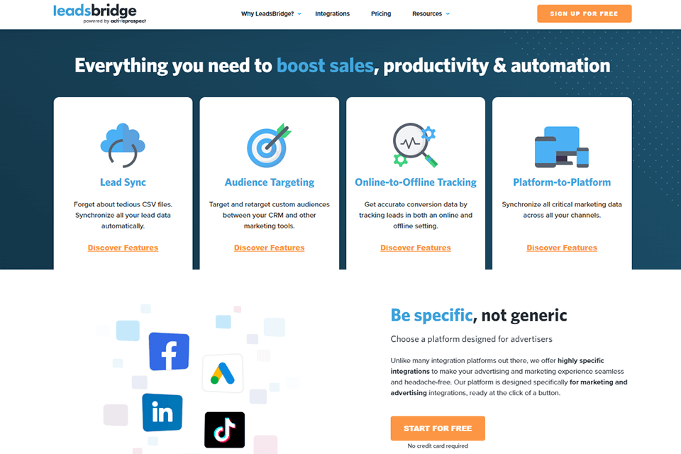 leadsbridge platform services