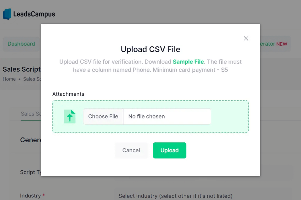 leadscampus bulk phone numbers
