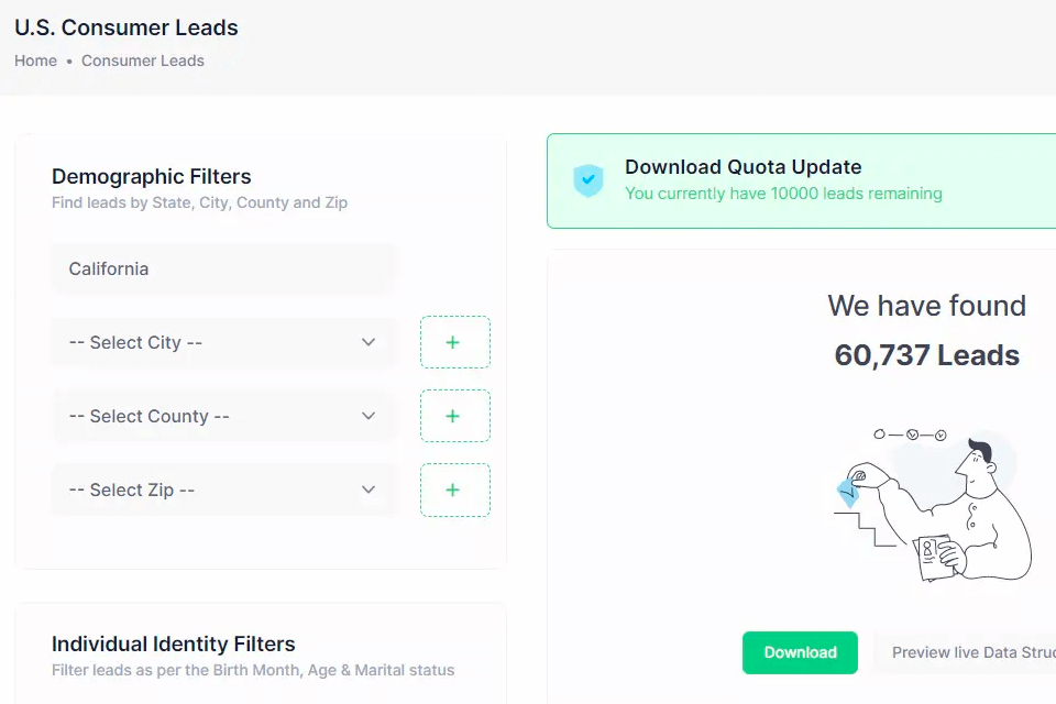 leadscampus consumer sales leads