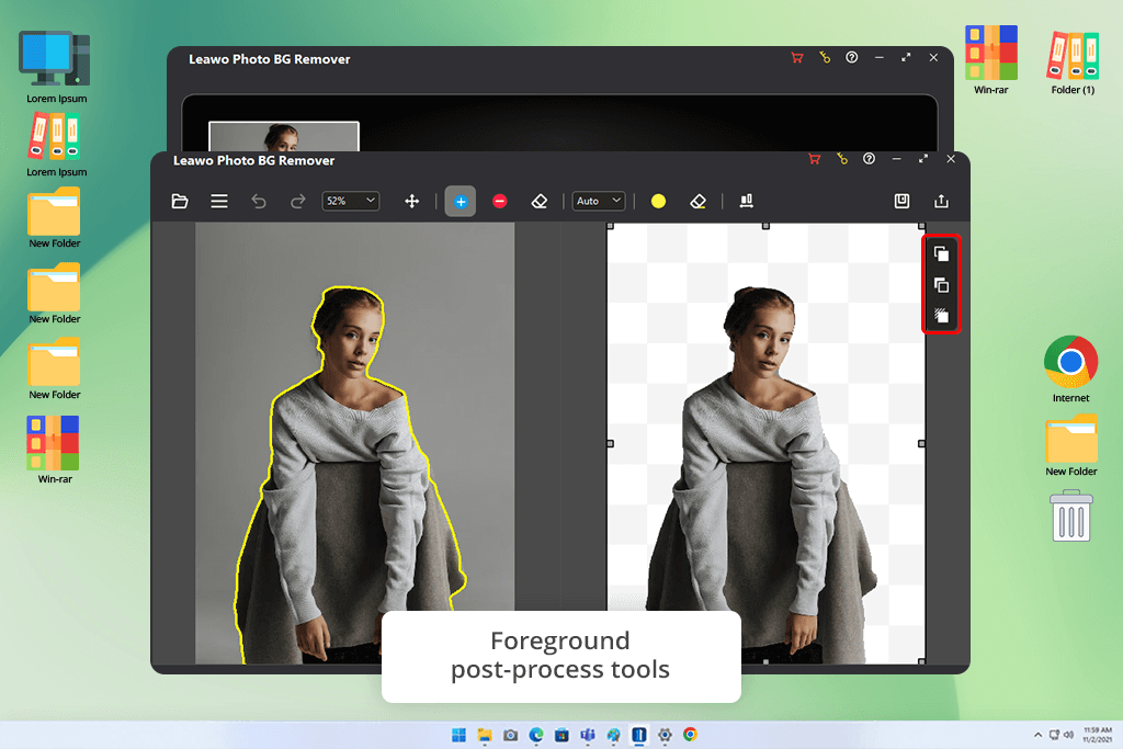 leawo photoins free background removal software