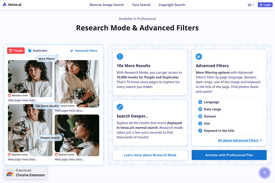 lenso ai image recognition software