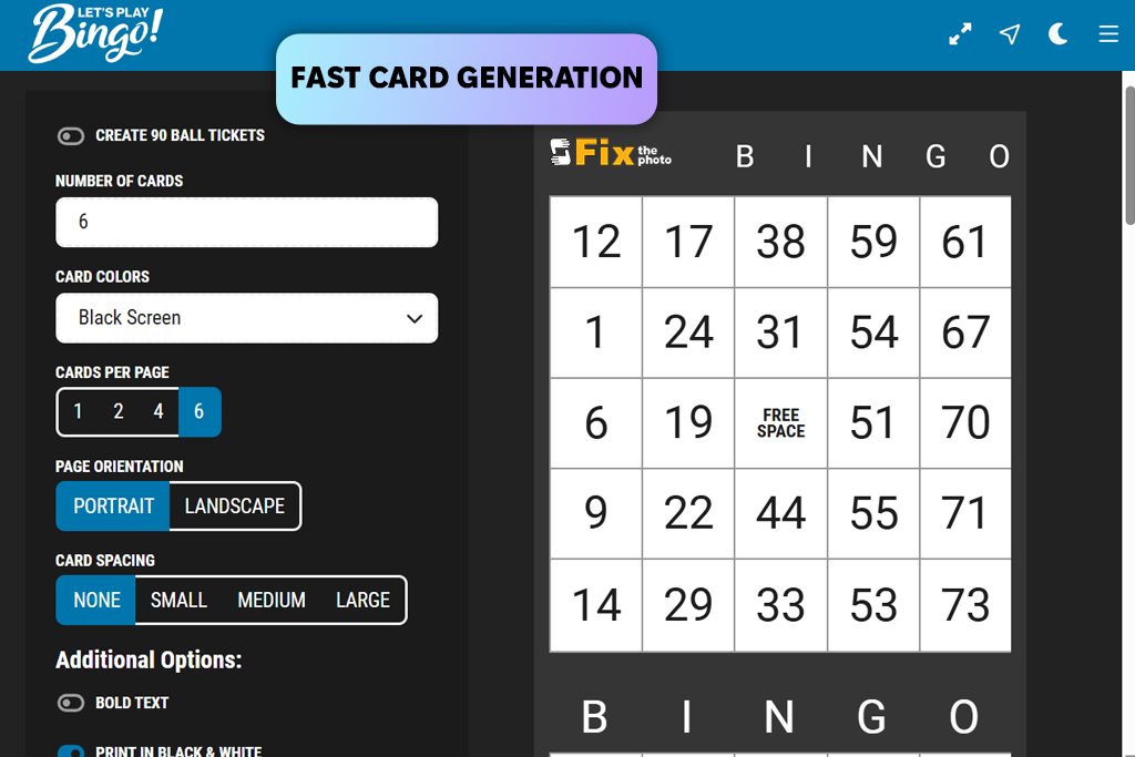 letsplaybingo bingo card generator
