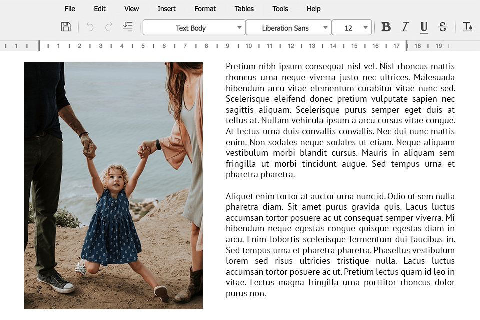 واجهة libreoffice