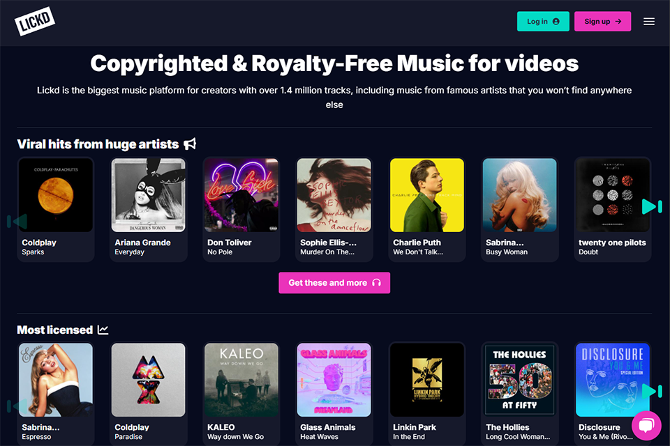 lickd co royalty free music site
