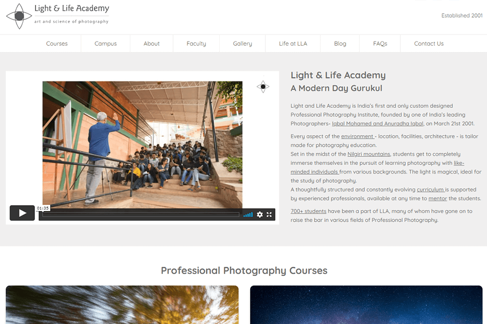 light and life academy photography school