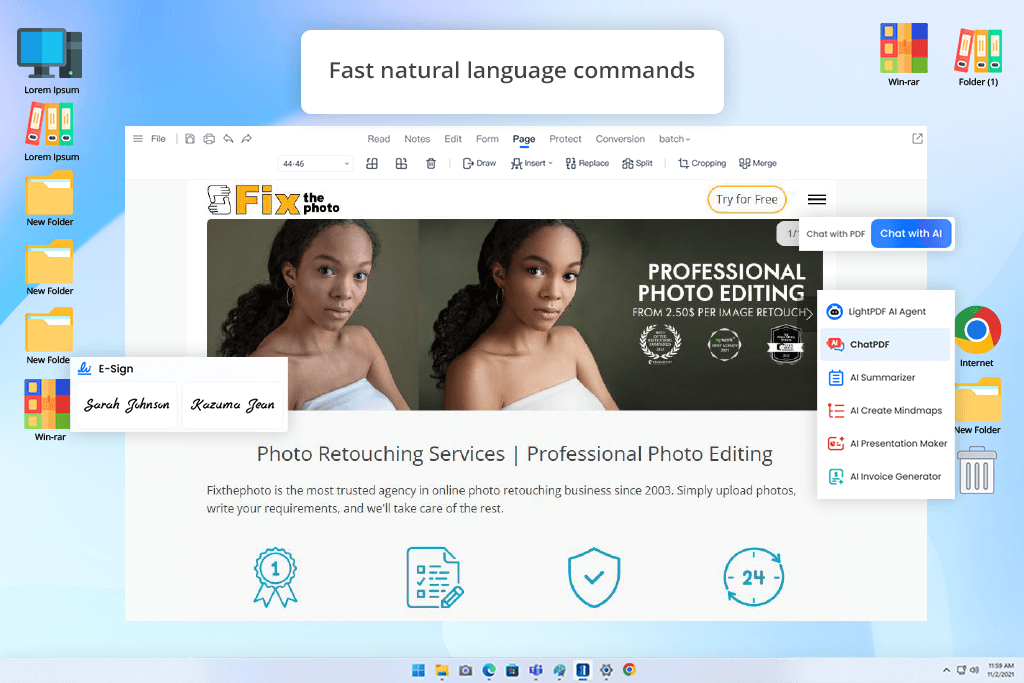 lightpdf interface