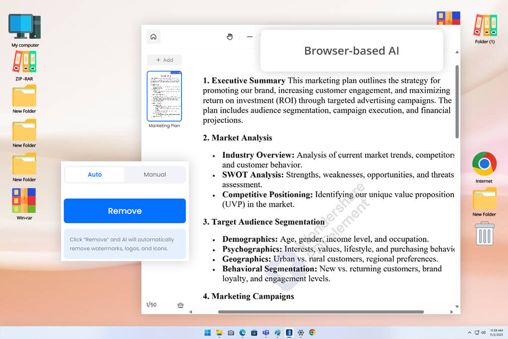 lightpdf ai pdf watermark remover