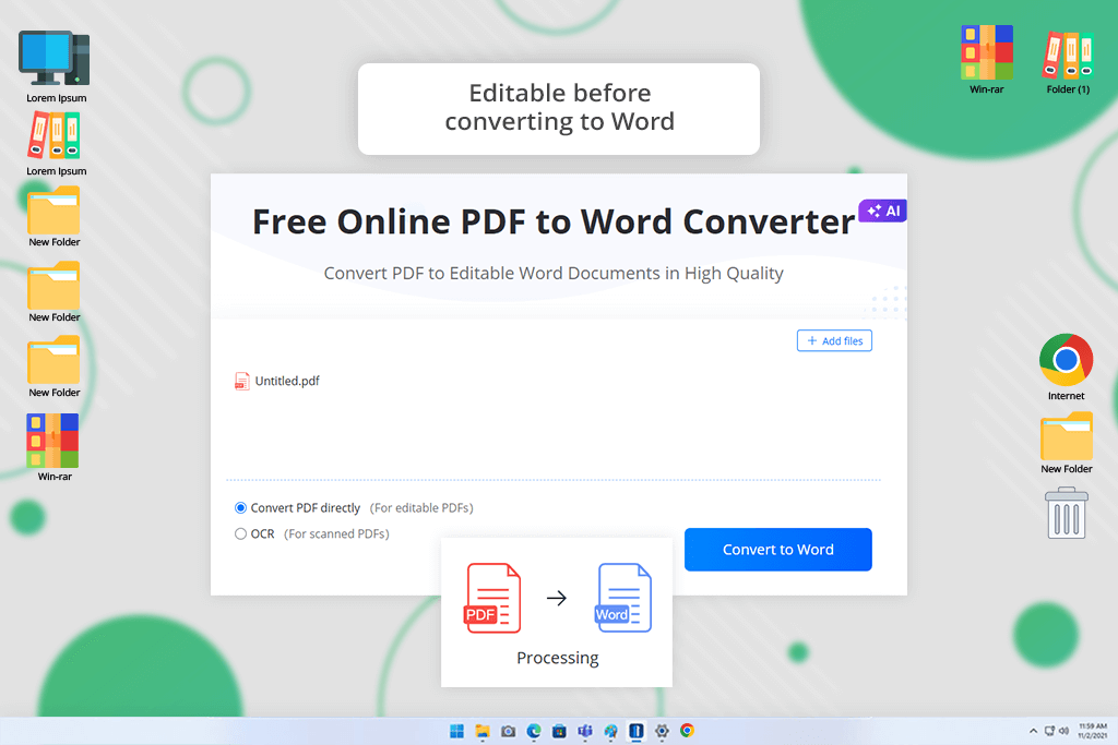 lightpdf free pdf to word converter