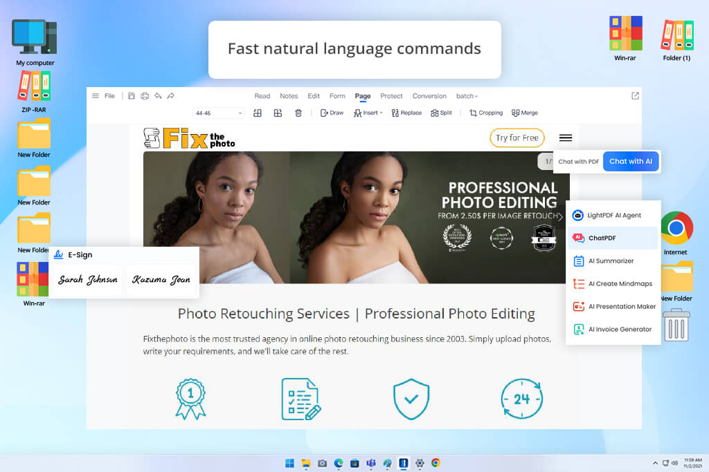 lightpdf interface
