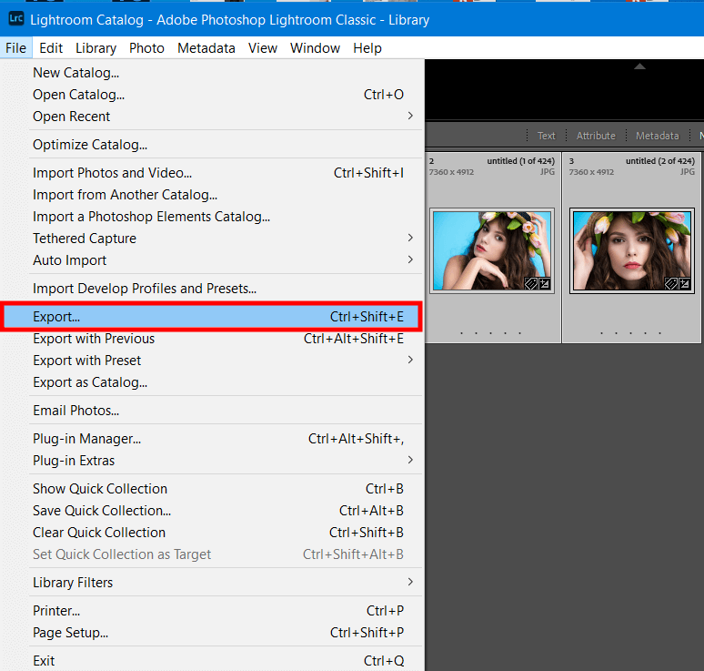 Lightroom Photo Export Settings for Facebook and Instagram