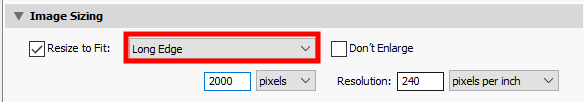lightroom export settings for facebook and instagram size