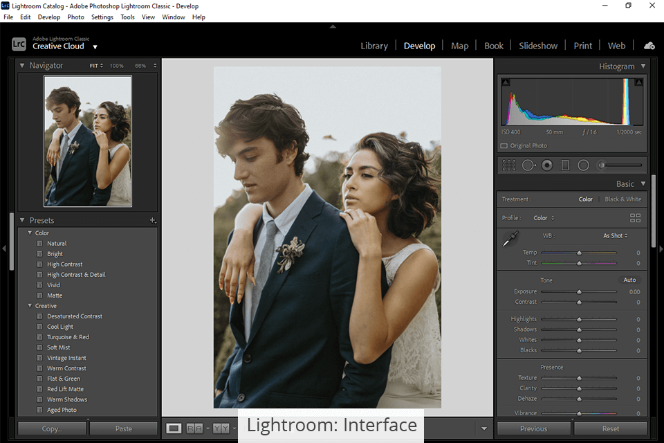 lightroom interface