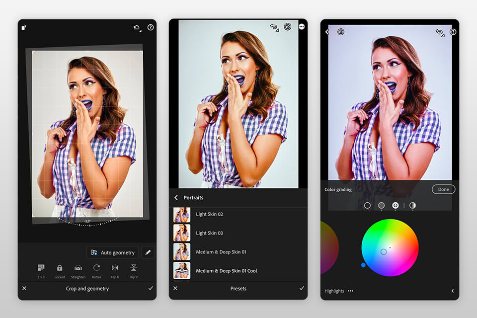 lightroom mobile interface