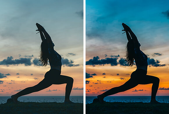 lightroom esiasettaa ilmaisen auringonlaskun