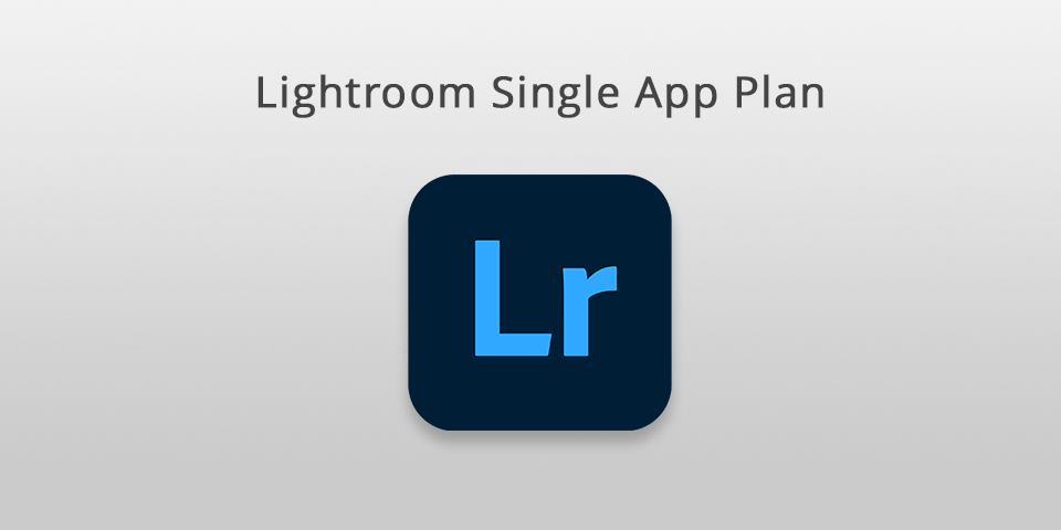 lightroom single app plan