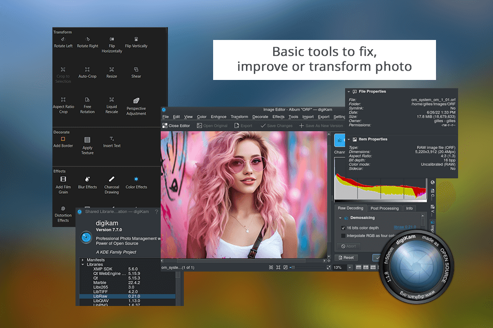 digikam editing