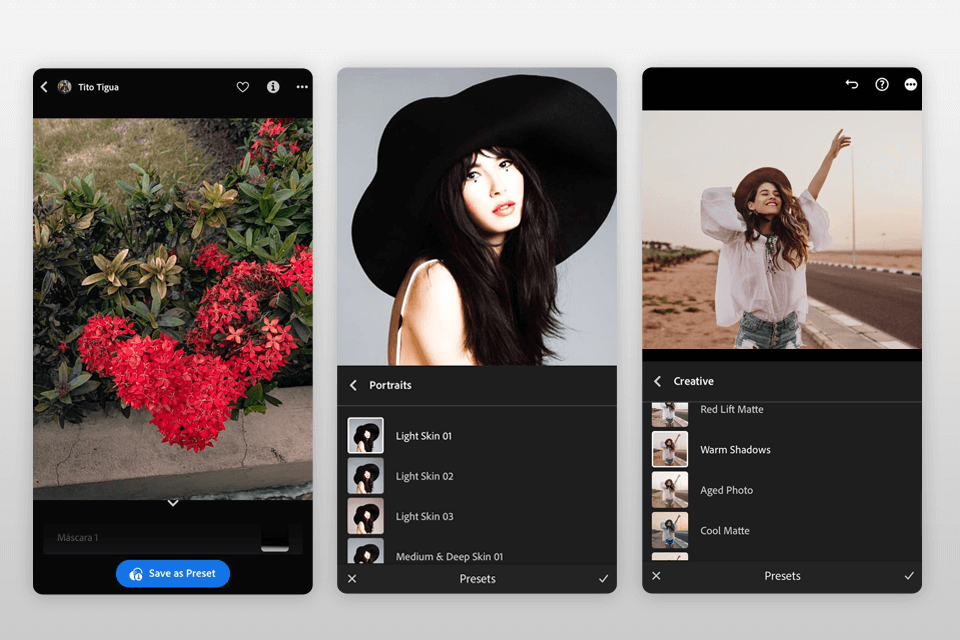 lightroom ccモバイル版インターフェース