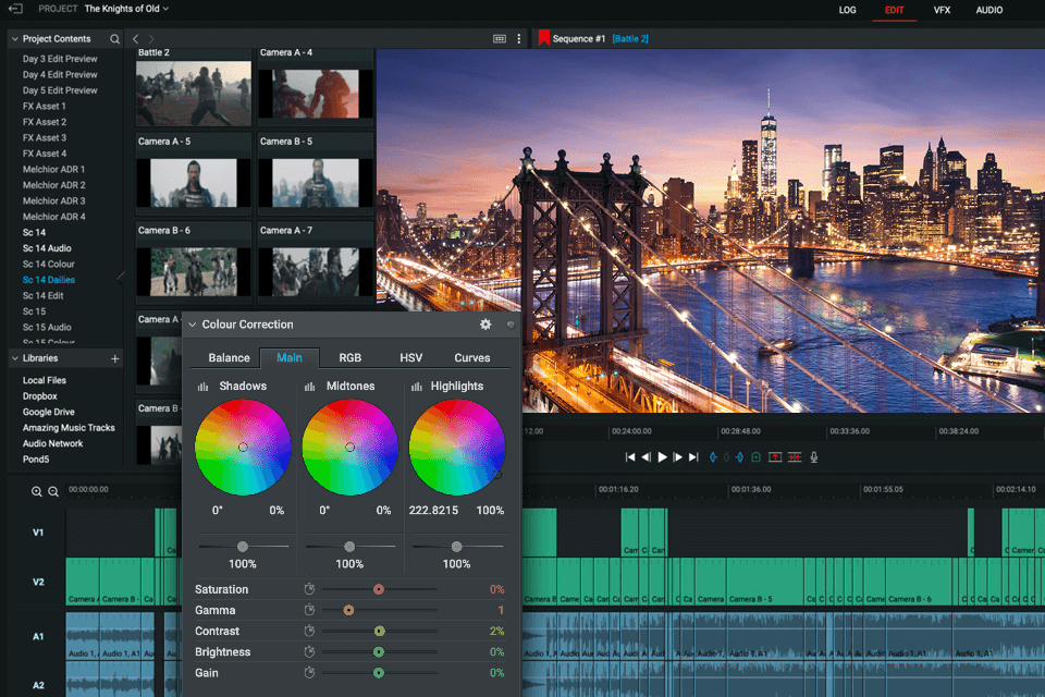 lightworks pro interface