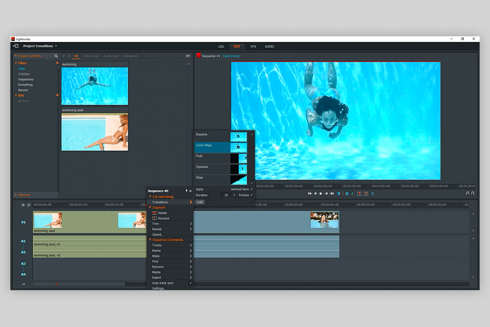 lightworks transitions