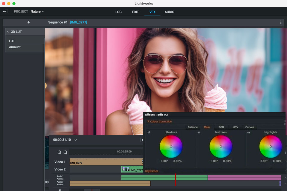 lightworks video editing software for mac interface
