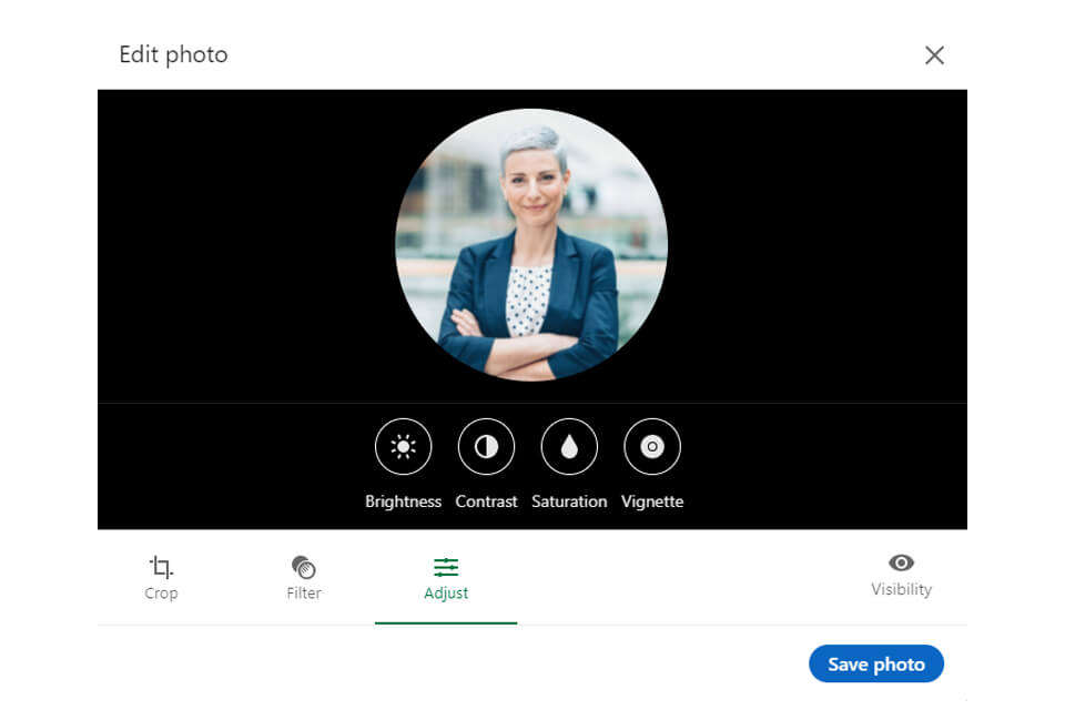 linked in profile pic editing