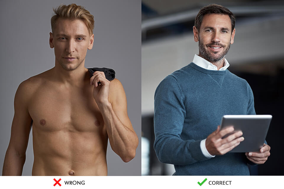 linked in profile pic rule