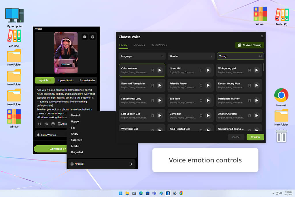 lipsync video interface
